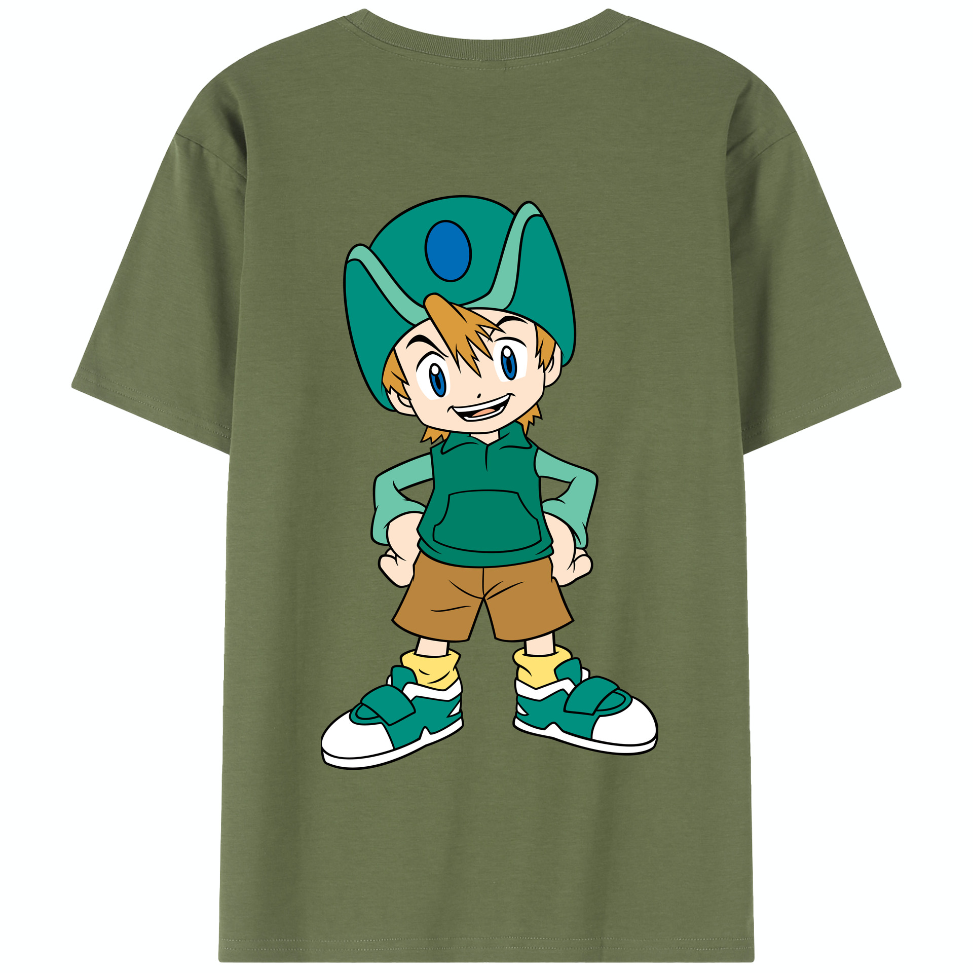 （画像用） Digimon デジタルモンスター/デジモン 綿100％半袖Tシャツ（背面プリント）